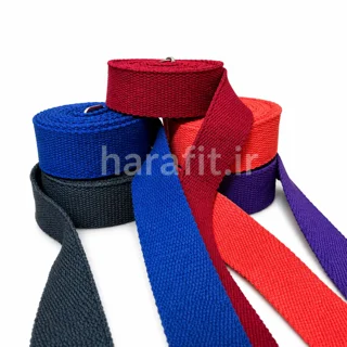 کمربند یوگا رنگ و الیاف طبیعی ۴ سانتی و ۳ متری